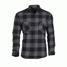 Рубашка фланелевая Sturm Mil-Tec® Flannel Shirt Light Black/Titan Gray