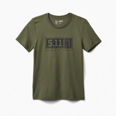 Футболка женская с рисунком 5.11 Tactical® Women's Logo Rectangle RANGER GREEN