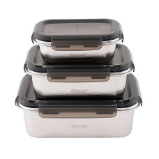 Набір харчових контейнерів із нержавіючої сталі Outwell Camper Food Box Set 3 шт (651210)