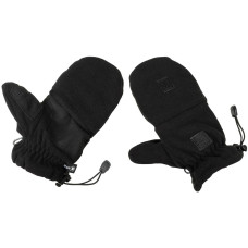 Рукавички Fleece Gloves Black with Pull Loops, Black