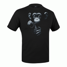 Футболка c рисунком Обезьяна Combat Black