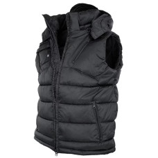 Жилет утепленный со съемным капюшоном Mil-Tec PRO Black, Black, L
