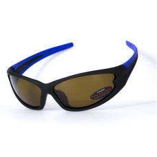 Окуляри поляризаційні BluWater Daytona-4 Polarized (brown) коричневі з синіми дужками
