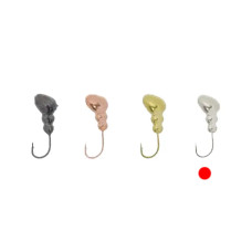 Мормышка вольфрамовая Fishing ROI Муравей с отверстием 2.5mm 0.22g ц:silver