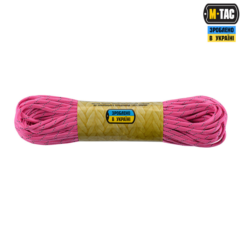 M-Tac паракорд 550 type III Neon Pink Reflective 30м