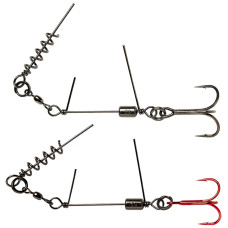 Оснастка Savage Gear SS Corkscrew Stinger 3G 1X #1 35kg Red + BN (2 шт/уп)