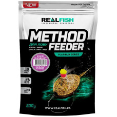 Прикормка Real Fish Method Feeder Кальмар-Клюква 0.8kg