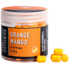 Бойлы Carp Catchers Fluo Dumbell Wafters Orange Mango 8х5 and 10x7mm