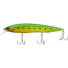 Воблер Megabass Kanata SW 160F 160mm 30.0g GLX Green Back Chart