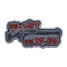 Brand Element нашивка One shot one drone (gray)