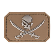 Шеврон MIL-TEC «Skull with Swords» PVC, Coyote