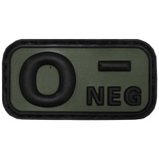 Нашивка група крові O(I) Rh-, Olive