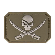 Шеврон MIL-TEC «Skull with Swords» PVC, Olive