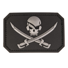 Шеврон MIL-TEC «Skull with Swords» PVC, Black
