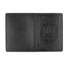 Обложка для паспорта Украины Black, Vik-Tailor