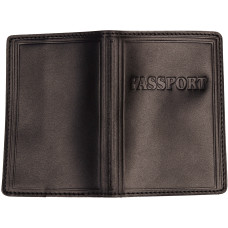 Обложка для загранпаспорта Черная, Black, Vik-Tailor