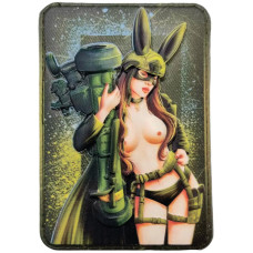 Шеврон Девушка с Javelin объемный, Olive