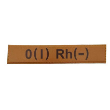 Военный шеврон группа крови O(I) Rh(-), Coyote