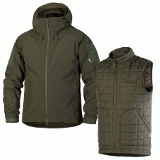 Комплект 2в1 Куртка SoftShell з жилеткою Олива 9755