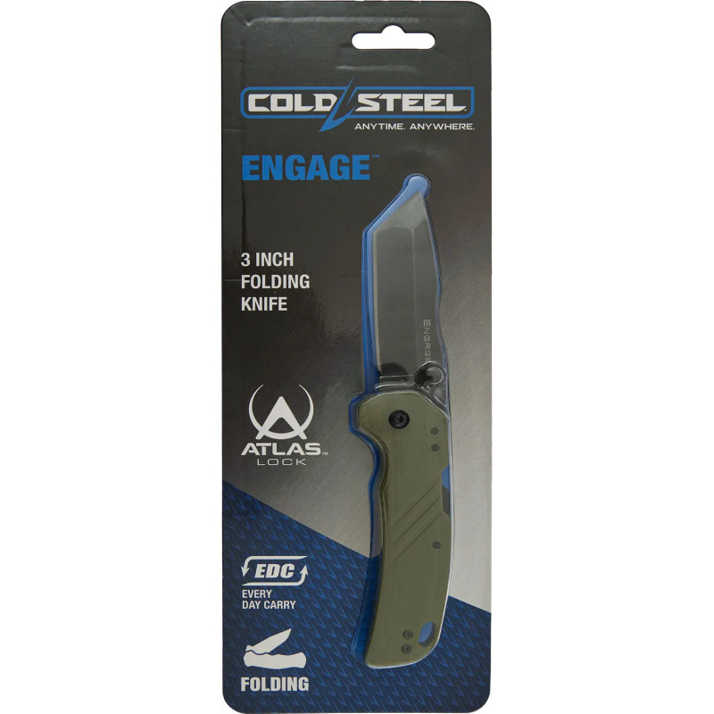 Нож Cold Steel Engage 3" Tanto Point FDE (блистер)