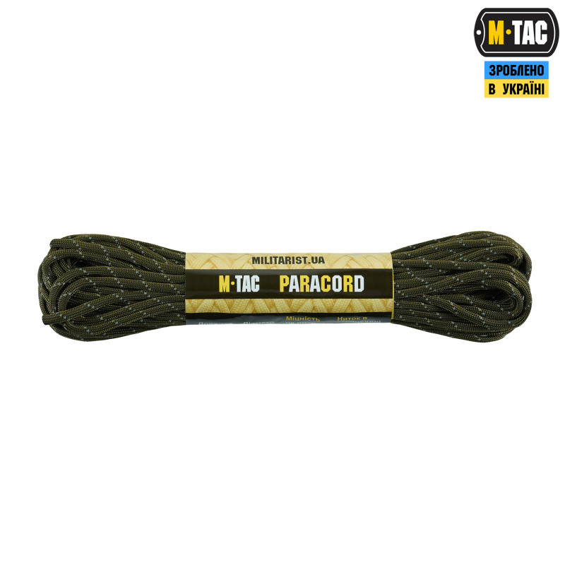 M-Tac паракорд 550 type III 15m OD Green Reflective