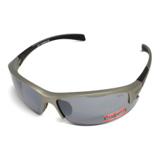 Окуляри захисні Global Vision Hercules-7 Metallic Gray (flash mirror), дзеркальні сірі лінзи в оправі кольору сірий металік