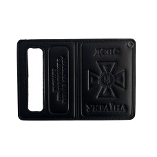 Обложка удостоверения с дополнительной карманом ГСЧС (карточка), Black