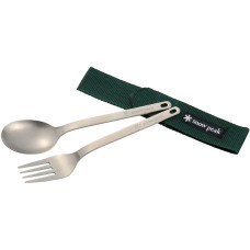 Набор столовых приборов Snow Peak SCT-002 Titanium Fork & Spoon Set ложка и вилка