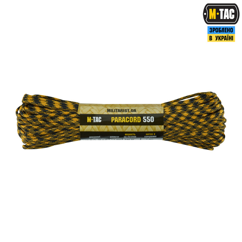 M-Tac паракорд 550 type III 30m Black/Goldenrod