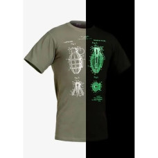 Футболка со светящимся рисунком Grenade NightGlow Series, Olive Drab