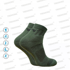 Носки демисезонные унисекс треккинговые модель "Short" olive
