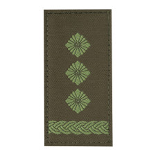 Погон ЗСУ на липучке Полковник (жаккард) олива