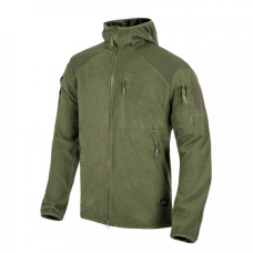 Куртка ALPHA HOODIE - Grid Fleece, Olive Green