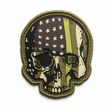 Нашивка 5.11 Tactical Patriot Skull Patch (Olive)