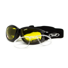 Очки защитные с уплотнителем Global Vision Eliminator RX (yellow) Anti-Fog, желтые с диоптрической вставкой