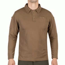 Футболка Поло тактическая с длинным рукавом Tactical Long Sleeve Polo Shirt Quick Dry DARK COYOTE