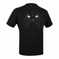 Футболка c рисунком Кот Combat Black