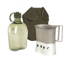 Фляга походная Mil-Tec с чехлом 1Qt Olive