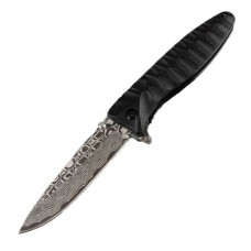 Нож Ganzo G620, черный клинок с травлением