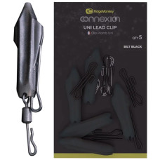 Безопасная клипса RidgeMonkey Connexion Uni Lead Clip (5 шт/уп) ц:silt black