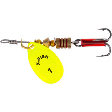 Блесна X-Fish Stark №1 2.5g Nikel UV lime