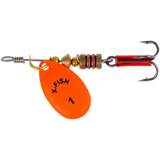 Блесна X-Fish Stark №1 2.5g Nikel UV orange