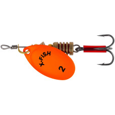 Блесна X-Fish Stark №2 4g Nikel UV orange