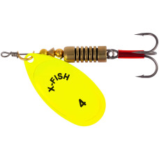 Блесна X-Fish Stark №4 9.5g Nikel UV lime
