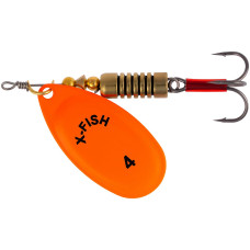 Блесна X-Fish Stark №4 9.5g Nikel UV orange