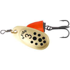 Блесна X-Fish Wolf №3 7g Gold fire red
