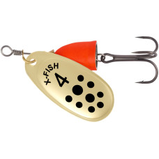 Блесна X-Fish Wolf №4 10g Gold fire red