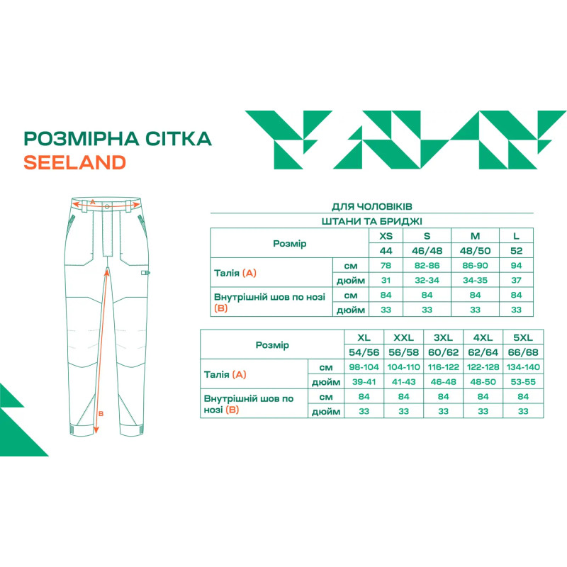 Брюки Seeland Vantage InVis green/InVis orange. Размер -