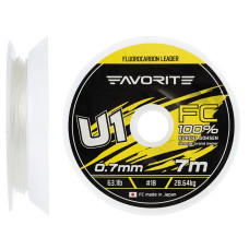 Флюорокарбон Favorite U1 FC 7m #18/0.70mm 63.1lb/28.64kg