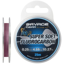 Флюорокарбон Savage Gear Super Soft EGI 25m 0.29mm 6.03kg Pink